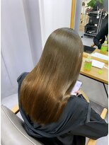 イニット 奈良新大宮(init.)&nbsp;20代 30代 40代 大人可愛い髪質改善ミディミルクティーベージュ