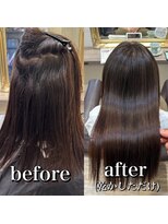 ルフール(ref-le)&nbsp;強めのうねりもこだわりのリタッチ矯正でツヤツヤに！