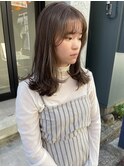【松本咲花】ワンカールレイヤーカット/ブラウンベージュカラー