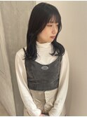 【 YOKE 】フェイクブラック就活OK顔まわりレイヤー