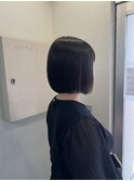 丸みボブ　ボブカット　酸性ストレート