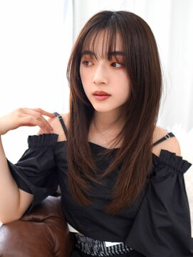 ラフィス ヘアー リノ 三宮店(La fith hair lino) 【La fith】レイヤーカット×ワンカールストレート