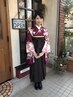 卒業式袴着付けヘアセット