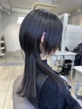 ○ロングウルフカットクラゲウルフヘア姫カットレイヤーカット