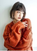 くびレイヤーエモージュ前髪ピンクベージュワンカール【高円寺】