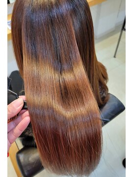 ラピス(LAPIS) 暖色系ツヤカラー×ロング