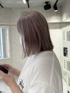 ハイプ(HYPE) 藤沢/ブリーチ/ダブルカラー/ラベンダーグレージュ/結べるボブ