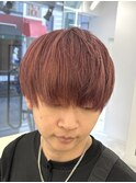 ラウンドマッシュ/ピンクブラウン