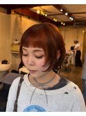 デザイン性のあるミニマムボブ