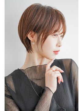 ニューヨークニューヨーク 阪急高槻店(NYNY) ナチュラルボブ前髪あり20代30代40代50代ハイライトショートボブ