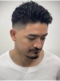 かきあげオールバックパーマ/仙台/多賀城