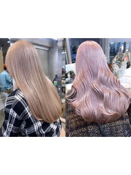 《初めてのブリーチ施術に◎》お客様のファッションに合うベージュカラーをご提案*ダメージレスな施術も◎