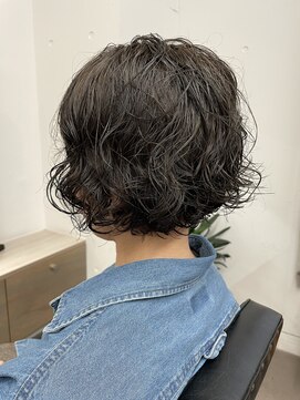 ユノ(juno) 【中目黒】オリーブベージュカラーボブパーマ♪大人ミニボブ