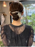 ヘアセットお呼ばれヘアアップスタイル