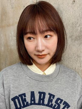 ガーデン 銀座(GARDEN) ボブ ボブカット 前髪 チョコレートブラウン つやカラーカット