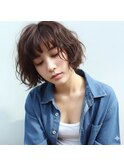 【Rr SALON】ツヤ透明感グレージュ×ゆるふわボブ