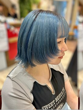 ブラウン(Brown) ショートウルフ×ハイトーンカラー