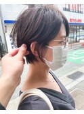 白髪ぼかしで若見えショートカラー 似合わせカット＋カラー