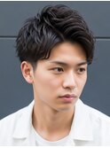 清潔感×個性！アップバングパーマ｜メンズショート