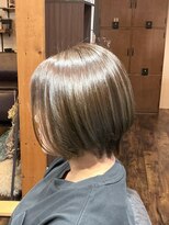 ジーワンヘアー(G1 HAIR)&nbsp;【レディース】　オリーブカラー×ショートボブ