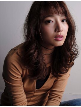 ヘアデザイン ソラ(Sola) ニュアンスパーマミディ×オン眉×上品暗髪ブラウンカラー