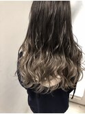 《GRANDLINE松本》グラデーション、外国人風 ロングレイヤー