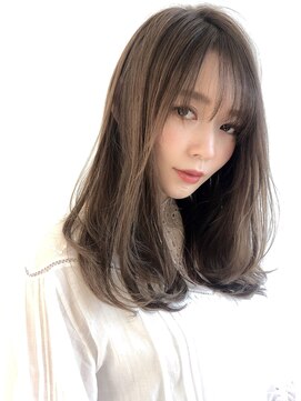 ノンダメージサロン ステラバイボヌール(Stella by Bonheur) シアーグレージュ＆シースルーバングの大人美人ロング