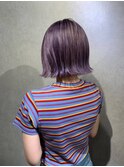 20代30代40代小顔ハンサムボブアッシュバイオレット