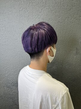 ラヴリア クルメ(LOVERIA KURUME) メンズ ブリーチ2回のパープル系カラー!