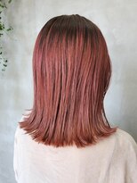 テトヘアー(teto hair) 暖色カラー　グラデーション　ピンクカラー　ピンクベージュ