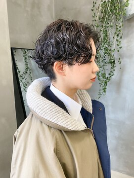 テトヘアー(teto hair) ショートパーマ　センターパートパーマ　くるくるパーマ