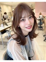 アフロートリノ(AFLOAT Leino)&nbsp;ゆるふわミディアム　ショコラアッシュ　似合わせ顔まわりカット