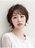 ルーズパーマショートボブ