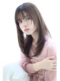 あごラインフェイスレイヤーロングヘア×20代 30代40代