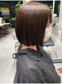 切りっぱなしボブ/美髪/ピンクブラウン[佐賀駅]