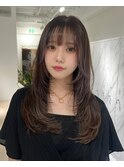 ハイライトカラーミルクティーベージュケアブリーチダブルカラー