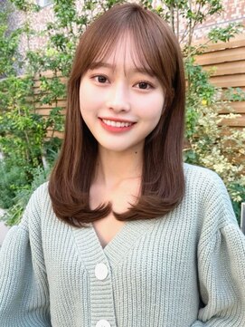 ミラリー トウキョウ(Mirareee Tokyo) 20代30代40代◎前髪パーマグレーベージュレイヤーロング黒髪