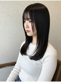 縮毛矯正/酸性ストレート/髪質改善/前髪カット/黒髪