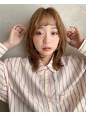 ミニウルフレイヤーカット顔周り前髪韓国ミディアムロング