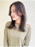 セミロング　前髪　フェイスレイヤー　顔周りカット　表参道