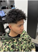 フェード×ツイストパーマ