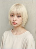 前髪ハイトーンカラーケアブリーチダブルカラー