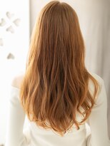 カバーヘア イヴ 戸頭店(COVER HAIR EVE)&nbsp;透明感ハイトーンカラー艶感アプリコットオレンジY戸頭20代30代