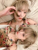 キャロルガーデンズ ボコカ 表参道(Carroll Gardens bococa) 【azu】ベージュ ミルクティー ブリーチ