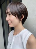 ナチュラルショート×透明感カラー