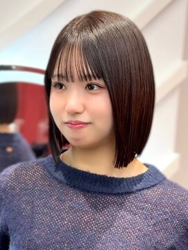 ロンドヴァリー 渋谷店(Lond vallee) 【山崎限定】縮毛矯正で作るトレンド切りっぱなしボブ