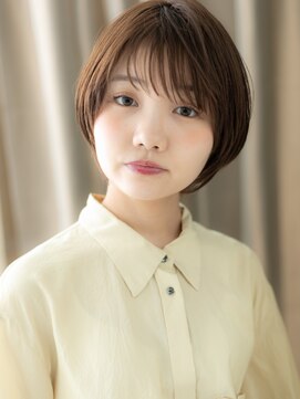 カバーヘア ブリス 上尾西口店(COVER HAIR bliss) ウォームブラウン似合わせカットひし形ミニボブ318Z上尾20代30代