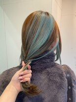 カシェル(cashel kishaba)&nbsp;『水色×ブラウン　デザインカラー　』