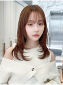 韓国顔周り/ハイレイヤー/ミディアムレイヤーカット/川崎104