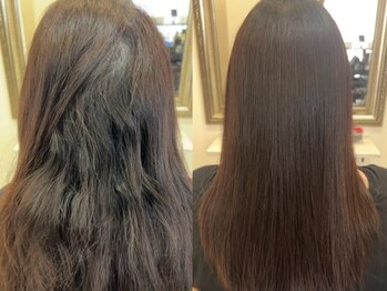 シーティオソンリーサ(SitioSonrisa)の写真/【刈谷◆半個室】驚きのうる艶体験!こだわりの薬剤で叶える、思わず触れたくなるツヤ髪へ導きます♪